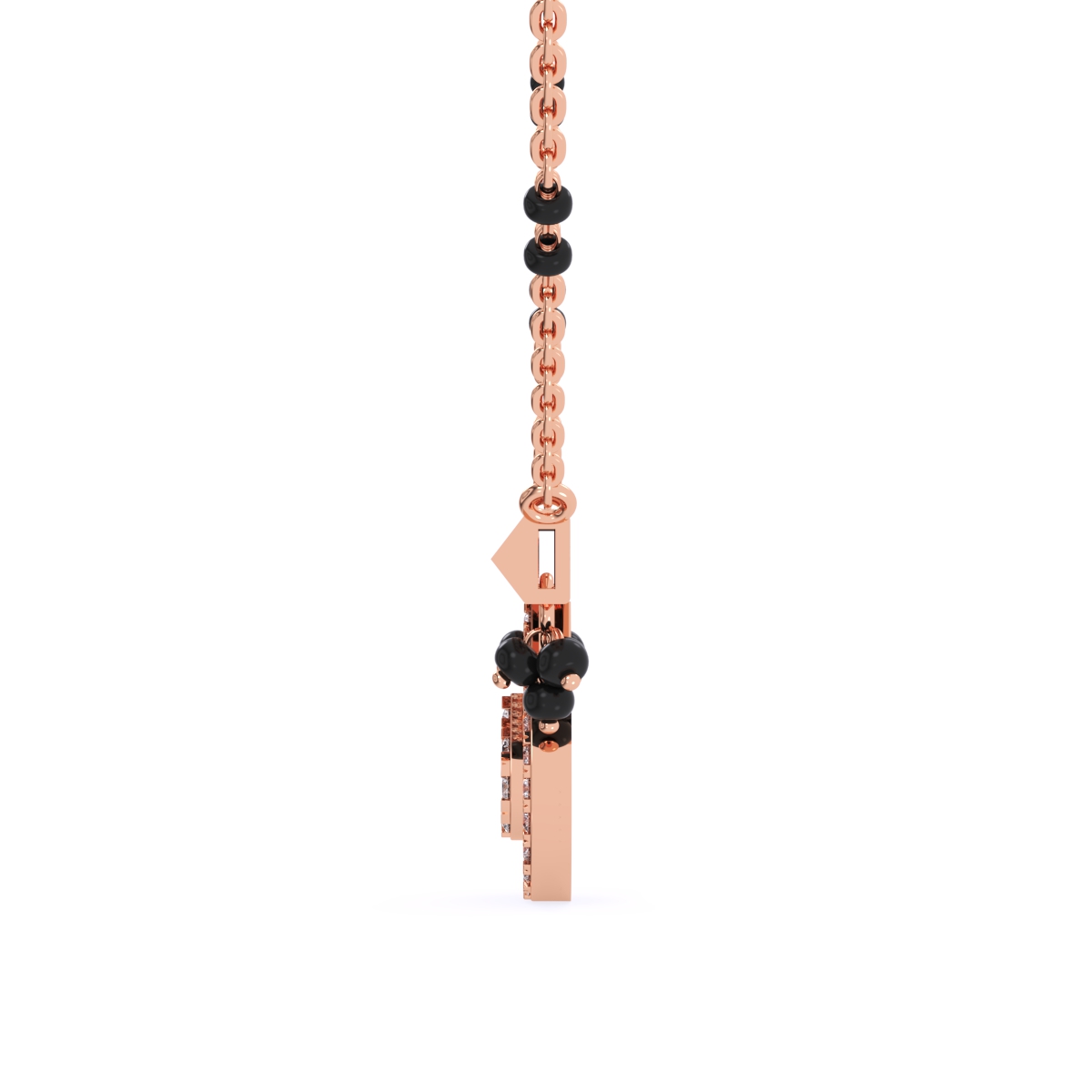 Fancy Pear Halo Diamond Mangalsutra
